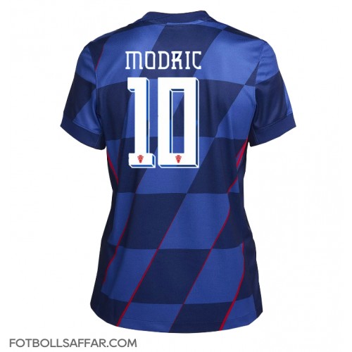 Kroatien Luka Modric #10 Bortatröja Dam EM 2024 Kortärmad